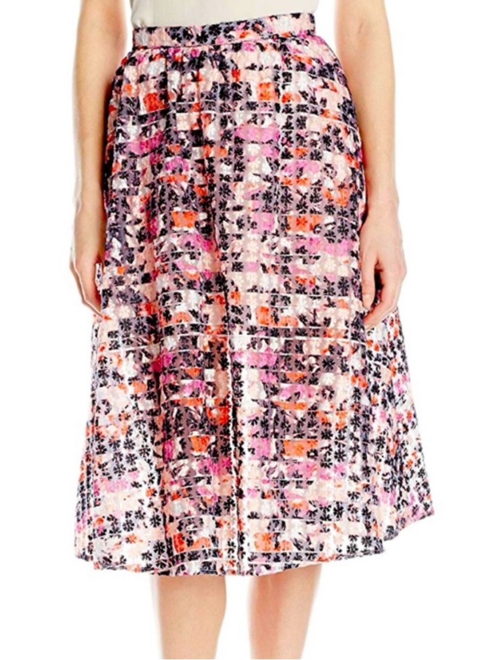 Floral Multicolor A-Line Women's Skirt - Picture 8 of 9